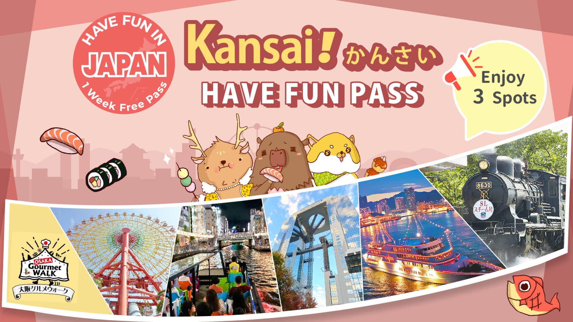 Have Fun in Kansai Pass - 1 Week Free Pass - main image